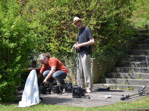 Franz und Janos bei der Arbeit
